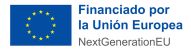 Logotipo de la Unión Europea con la frase “Financiado por la Unión Europea – NextGenerationEU”.